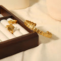 Minimalist Jewelry Waterproof 18k Gold Plated Bracelet Fashionable Irregular Fish Scale Splice Open Bracelet for Women