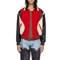 New Design PU Leather Jacket Patchwork Sublimation Printing Zip Cargo Lather Jacket Mens