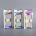 Custom Holographic Silver Paper Box Matt Lamination Embossing for Face Cream Loose Powder Cosmetic Tools Display Window Gift