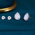 Elegant 925 Sterling Silver Cubic Zirconia Stone Heart Shaped Small Stud Earrings for Women Wedding Daily Wear Jewlery