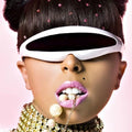 Narrow Cyclops Sunglasses UV400 Mirrored Lens Futuristic Custom Logo Eyewear Funny Party Cosplay Sun Glasses PC Frame Material