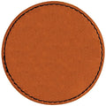 Wholesale Blank Laserable Leatherette Hat Clothing Patch Pu Leather Name Patches Iron on Custom Round Patch With Adhesive