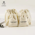 PUPPYSEW Beige Cotton  Drawstring Pouch Bags Jewelry Drawstring BagPersonalized Jewelry Gift Packaging  Pouch With Logo