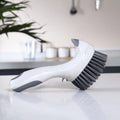 Kitchen Short Handle Washing Bowl Pot Cleaning Brush Replaceable Head Dirt Tile Dish Brush