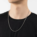 2mm*60cm Stainless Steel Square Pearl Necklace Chain for Men Women Chokers Jewelry Making Fit Necklace Pendant Glass Locket Gift