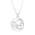 New Arrival 925 Sterling Silver Hummingbird Necklace for Women Zircon Rhodium Plating Heart-Shaped Link Chain Cute Fashion Style