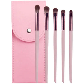 Portable 5 Pcs Travel Eyeshadow Makeup Brush Set Smudge Makeup Brush Kit With Custom Logo Wholesale