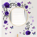 Cartoon Iron Art Bird Cage Wall Sticker Bird Cage butterfly Flower Decals Living Room Decorative Wallpaper
