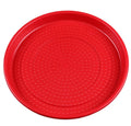 New Berys Red and White Plastic Chicken Feed Tray Thick Round Floor Feeding Tray with Anti-Slip Dots PP Material Eco-Friendly