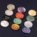 Wholesale Feng Shui Natural Decoration Stones Engraved Lettering Encouraging Stone Crystal Gemstones Collections