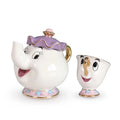 Hot Sale New Wedding Thank You Gifts Beauty and the Beast Mrs. Potts Chip Tea Pot & Cup Set Teapot Mug