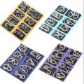 8pcs/set IQ Brain Teaser Puzzles Metal Wire Set Big Size Unlock Interlocking Toy for Gift for Ages 5-7 & Adults Teenagers