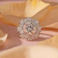 Factory Wholesale 925 Sterling Silver Original 5 Carat Pass Diamond Tester D Color Moissanite Flower Ring for Women Fine Jewelry