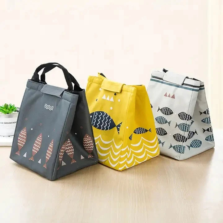 Thermo Soft Fashionable Women logo Large White Durable Foldable Oxford Cooler Bag