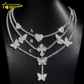 Fine Jewelry Collection 3mm White Gold Plated 925 Sterling Silver Custom Vvs Moissanite Diamond Iced Out Tennis Necklace Pendant