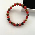 8mm Natural Gemstone Beads Tiger Eye Bracelet Healing Crystal Elastic Red Agate Yoga Bracelet for Men and Women