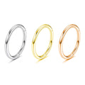 Titanium Basic Hinged Piercing Tools Jewelry Clicker Hoop Rings Gold ASTM F136 20G 18G 16G 14 Gauge CLASSIC Engagement Ring VA01