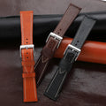 Plain Vegetable Tanned Real Cowhide Leather Watch Strap 20/22mm Top Grain Soft Genuine Leather Vegan Stitching Stainless Steel