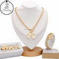 Shaped Bracelet Diamond Jewelry Making Sets Gold Stainless Steel Plated Zircon Stone Thick Chain Bow Women 18K 1pc/opp Bag