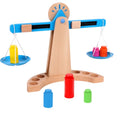 Children Wooden Montessori Balance Weight Mathematical Balance Balance for Early Childhood Educational Wooden Toys