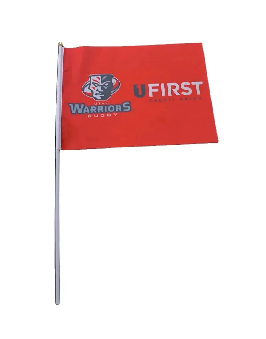 Promotional Quality Banner Flag Digital Printing Polyester National Custom Hand Flag Advertising Slogan Small Flags