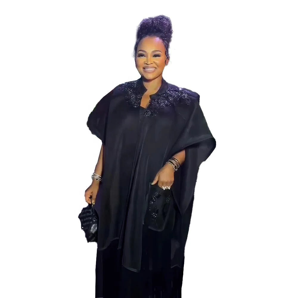 Africa Clothes Women Plus Dresses African Two-piece Dresses Women Lady Elegant Plus Size African Rhinestone African Boubou Dress