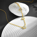 DAIHE Fashionable and Personalized Shell butterfly Stainless Steel Necklace Collarbone Necklace