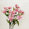 F099 Heavy Petals Small Lilies Simulation Flowers Table Flowers European Luxury Artificial Flowers Home Model Room Arrangement