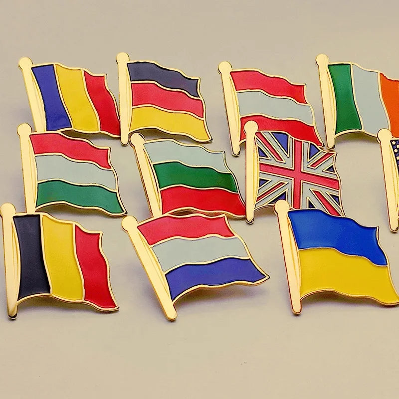 Oem Manufacturer Wholesale Design Your Own Metal Lapel Pin Flag Pin Badge in Stock