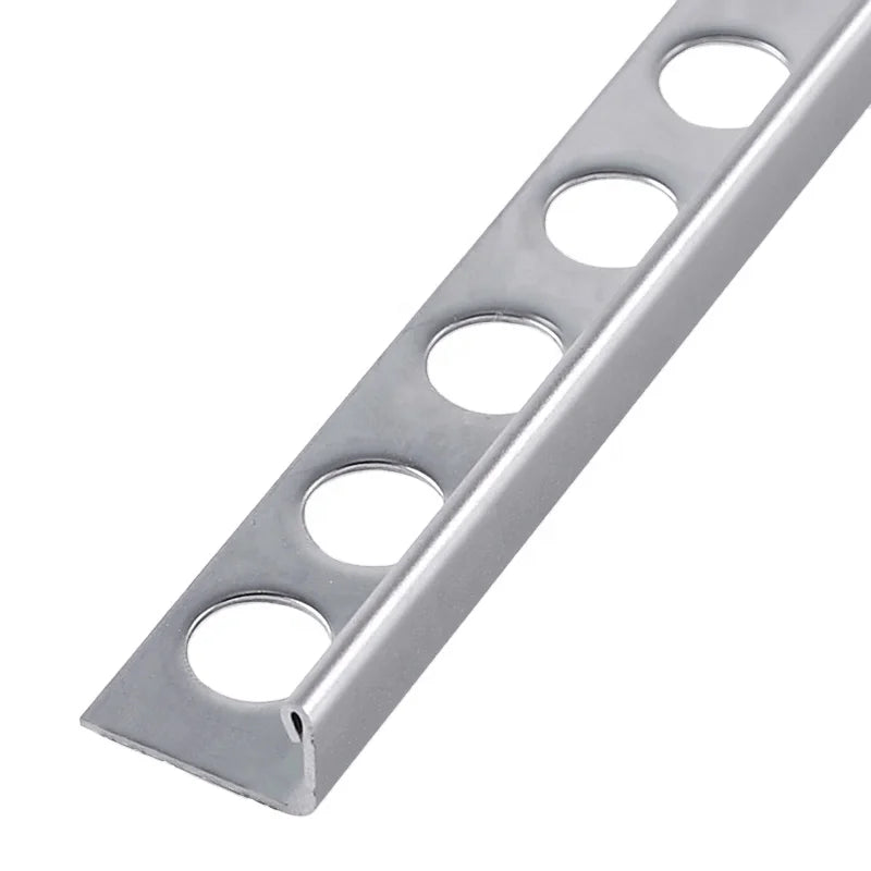 High-End Durable 304 Stainless Steel Edge Finishing Profiles L-Shape Apartment Bathroom Flooring Tile Trim Strips Modern