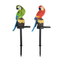 Solar-Driven LED Landscape Light with Resin Parrot Design Outdoor Park Decoration Plastic Lawn Plug Ground Light