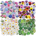 40pcs Retro Floral Decorative Transparent Stickers Waterproof Scrapbook Notebook DIY for Promotional Gifts