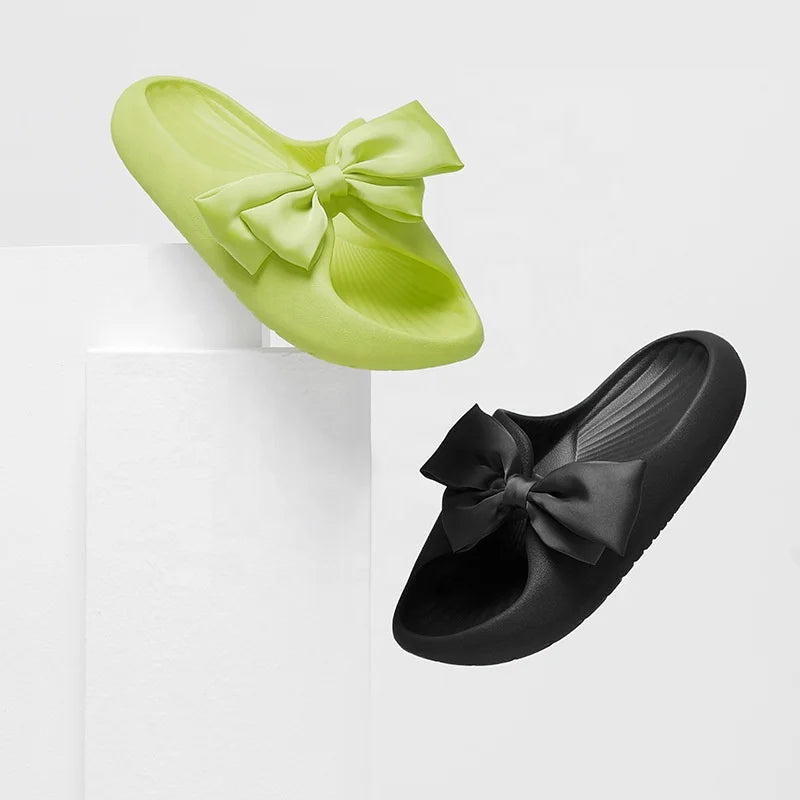 2022 Fashionable New Style Soft EVA Bow Strap Durable Light Weight Ladies House slippers for Women