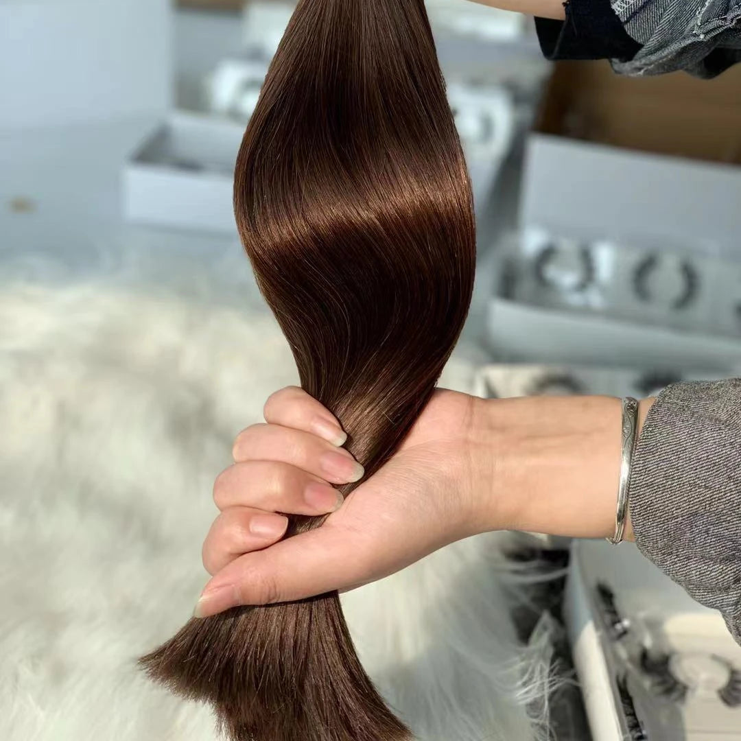 YL   Online Buy Raw  Virgin Human Hair Bulk Hair Extensions Without Weft One Donor Hair