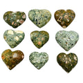 Wholesale Natural Healing Rainforest jasper Polar Jade Crystal Heart Gift