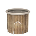Latest Wood Grain Design Adult PVC Portable Foldable Inflatable Ice Bath Tub Accessory for Men