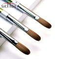Socheal Fashion Design 100% Pure Kolinsky Soft Non-split Flexible Acrylic Nail Brush for Professional Use or Diy