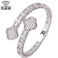 New Design Fashion Clover Jewelry Bracelets Bangles Hip Hop Women Men Bangles Sliver Gold Iced Out Jewelry