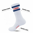 Manufacturer Custom Embroidery Logo Striped 100% Cotton Summer Sport Quick Dry Breathable Unisex Socks for Women & Men