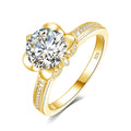 Fine Quality Brand Jewelry Factory Engagement 925 Sterling Silver VVS1 2 Carat Rings Moissanite Lab Diamonds Jewelry