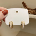 Alloy Rhinestones Hypoallergenic Hoop Earrings Ear Studs Fashion Jewelry for Women Girls Gifts