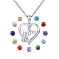 GP114 Mom Necklace 925 Sterling Silver Pendant Birthstone Necklace for Women Birthday Gifts for Mom Gifts From Daughters Jewelry