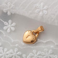 18k Gold Plated Stainless Steel JewelrtEngraved Key Lock Heart Pendant Heart Shape Locket Charm for Men
