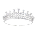 Platinum Plated Zircon Crowns Wedding Hair Accessories Bridal Headpiece Women Wedding Tiaras and Crown Bridal Tiara Wholesale
