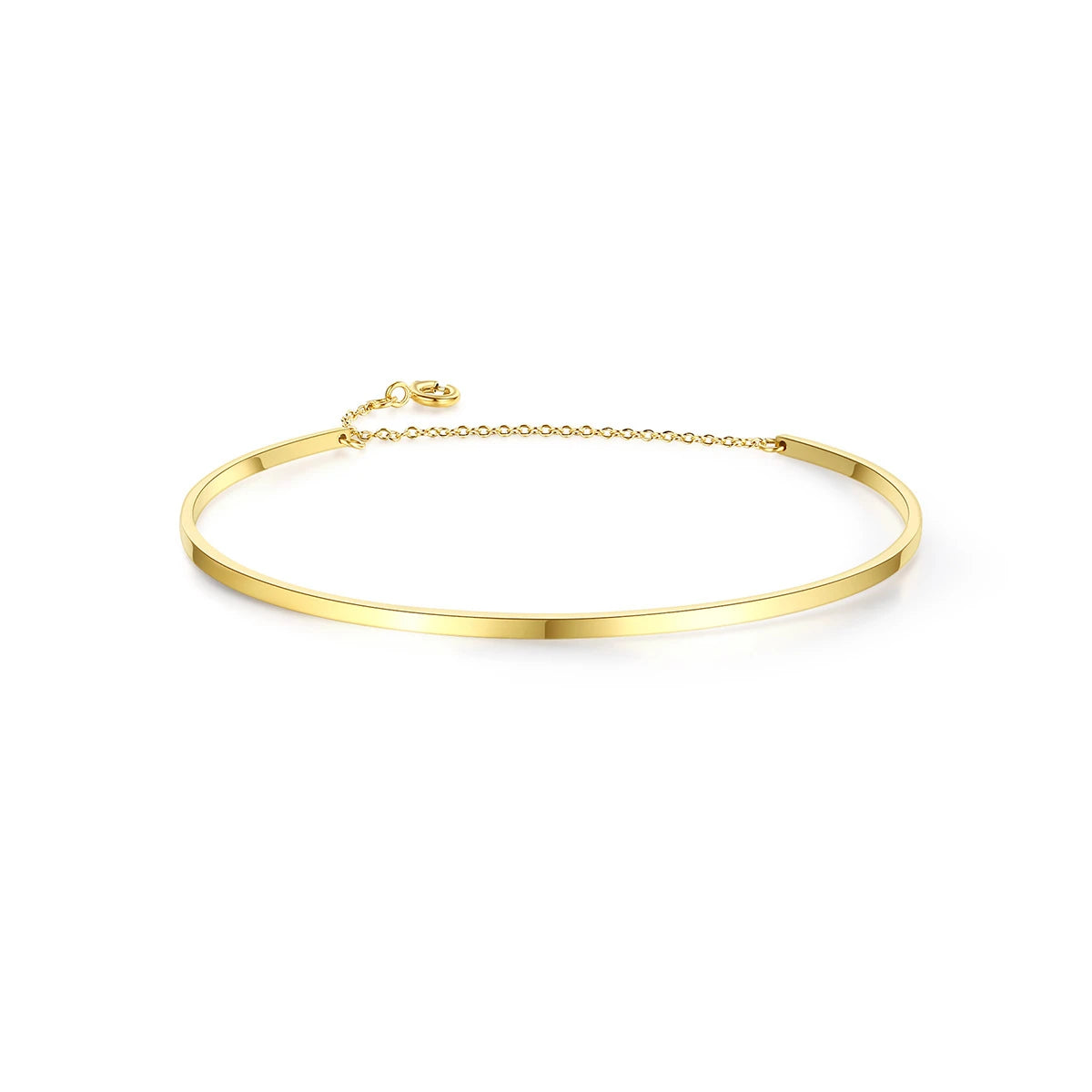 Minimalist INS Stainless Steel Gold Plated IP Plating Foot Cuff Bangle Anklet