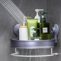 TAILI Luxurious Two-piece Aluminium Alloy Eco-Friendly Storage Corner Shelf with Suction Cups