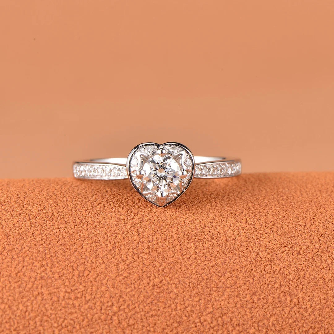 100% Natural 0.45ct Diamond Rings Luxury Statement Wedding Engagement Ring for Women 18K Real Gold Luxury Couple Stock Candy