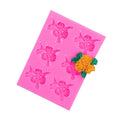 HY 6 Cavity Roses Flower Fondant Candy Silicone Mold for Sugarcraft Cake Decoration Soap Wax Making Resin Jewelry Casting