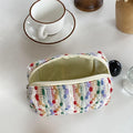 XXN 2024 Colorful Star Pattern Fashion Small Travel Cosmetic Bag New Release Polyester Cotton Zipper Closure Makeup Storage