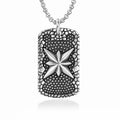 Cool Gothic Champion Jewelry Stainless Steel Castings Men's Necklace Rectangle Pendant for Student Graduation Award